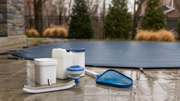 Hivernage piscine : quels produits utiliser pour une eau claire au printemps