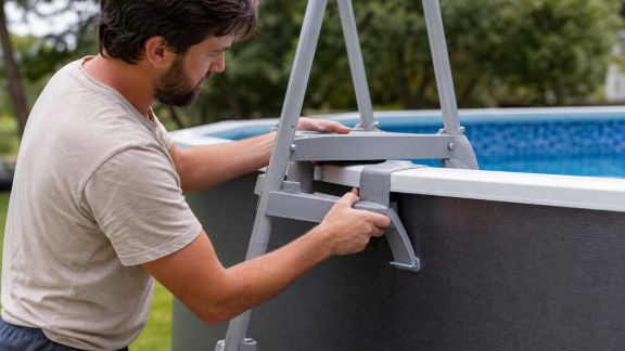 Installer une échelle de piscine hors-sol en toute sécurité : mode d’emploi